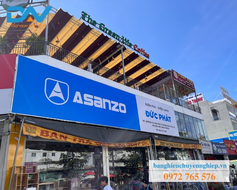 Bảng hiệu đẹp cho cửa hàng điện máy, điện lạnh Thủ Dầu Một