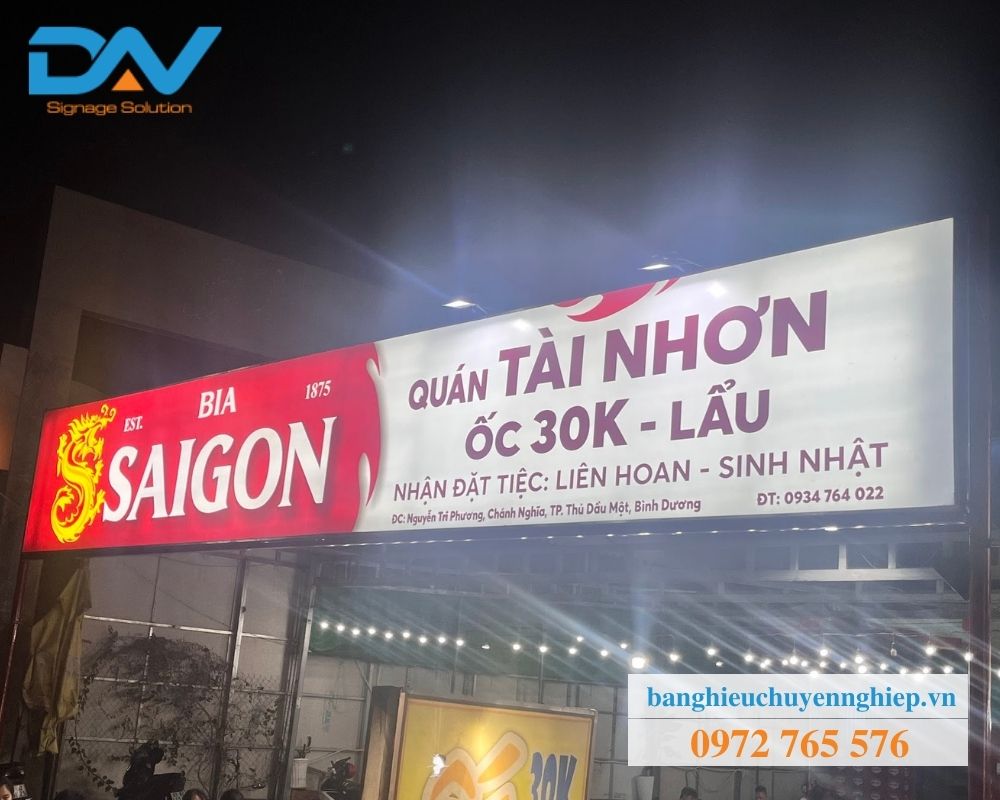 Làm bảng hiệu quảng cáo Thủ Dầu Một chất lượng cho quán nhậu