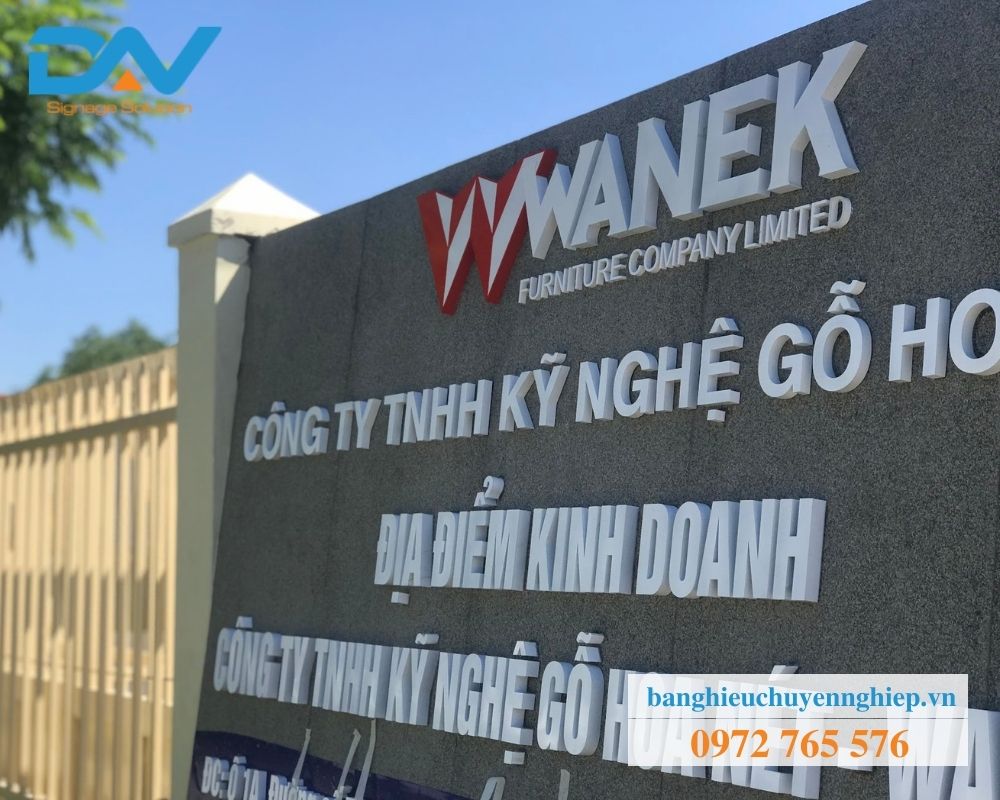 Thiết kế bảng hiệu cho công ty kỹ nghệ gỗ