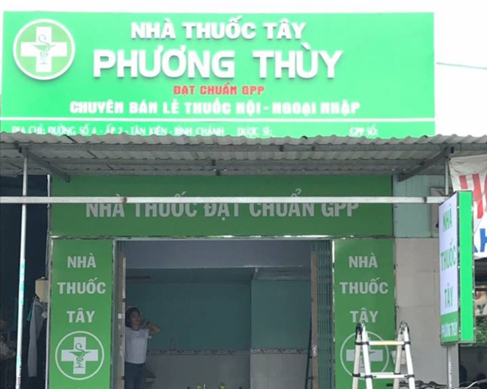 Mẫu biển quảng cáo quầy thuốc đẹp Phương Thùy